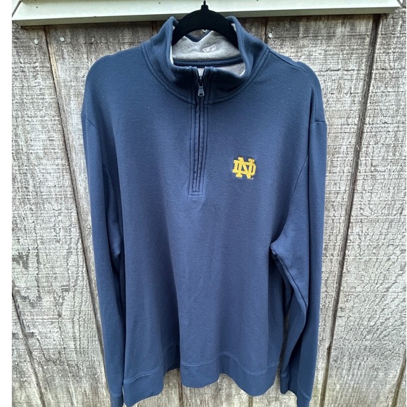 Vineyard Vines Other - Vineyard Vines Notre Dame 1/4 Zip Pullover XL Navy Utility Preppy Heritage Irish